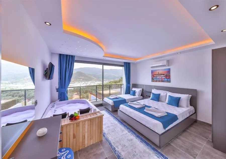 A luxury villa with pool and jacuzzi in Kalkan