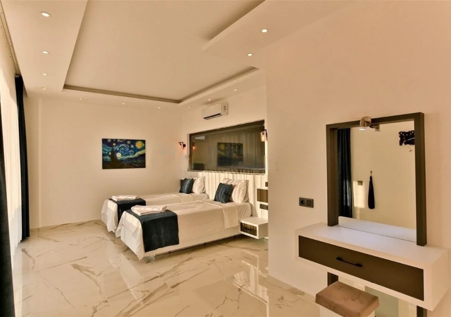 A villa with a sauna and pool for large families